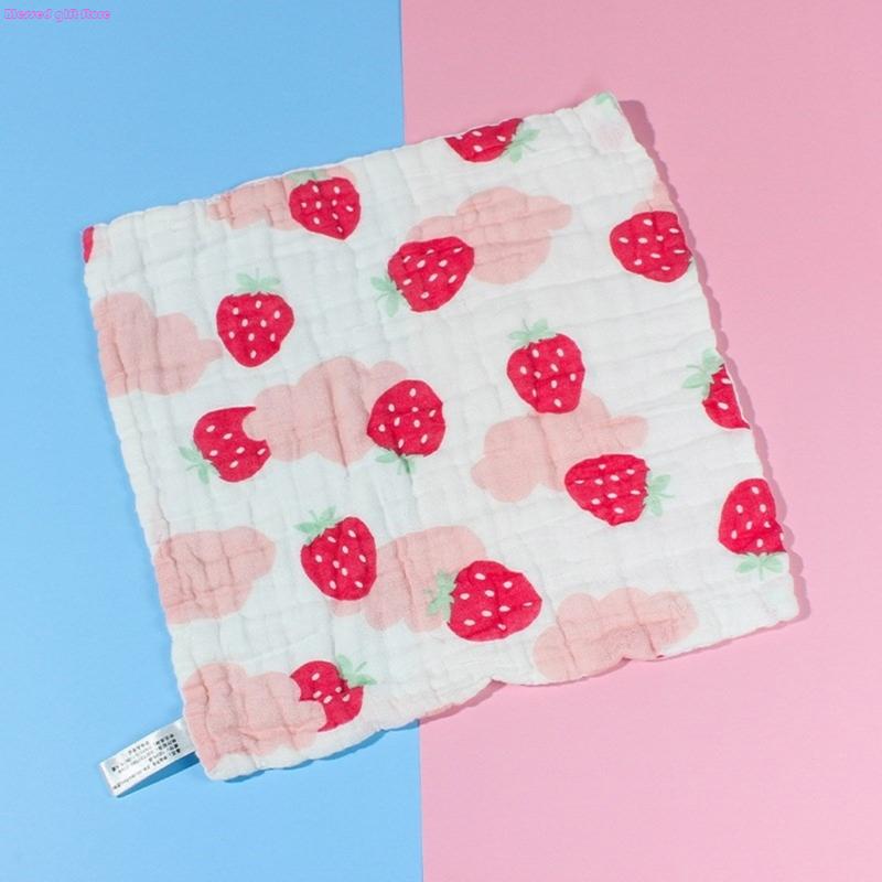 Skincare Newborn - D0JC ผ้าฝ้ายอเนกประสงค์ผ้าเช็ดตัวเด็กผ้าเช็ดตัวผ้า Burp นุ่มน่ารักพิมพ์ Washcloth 6